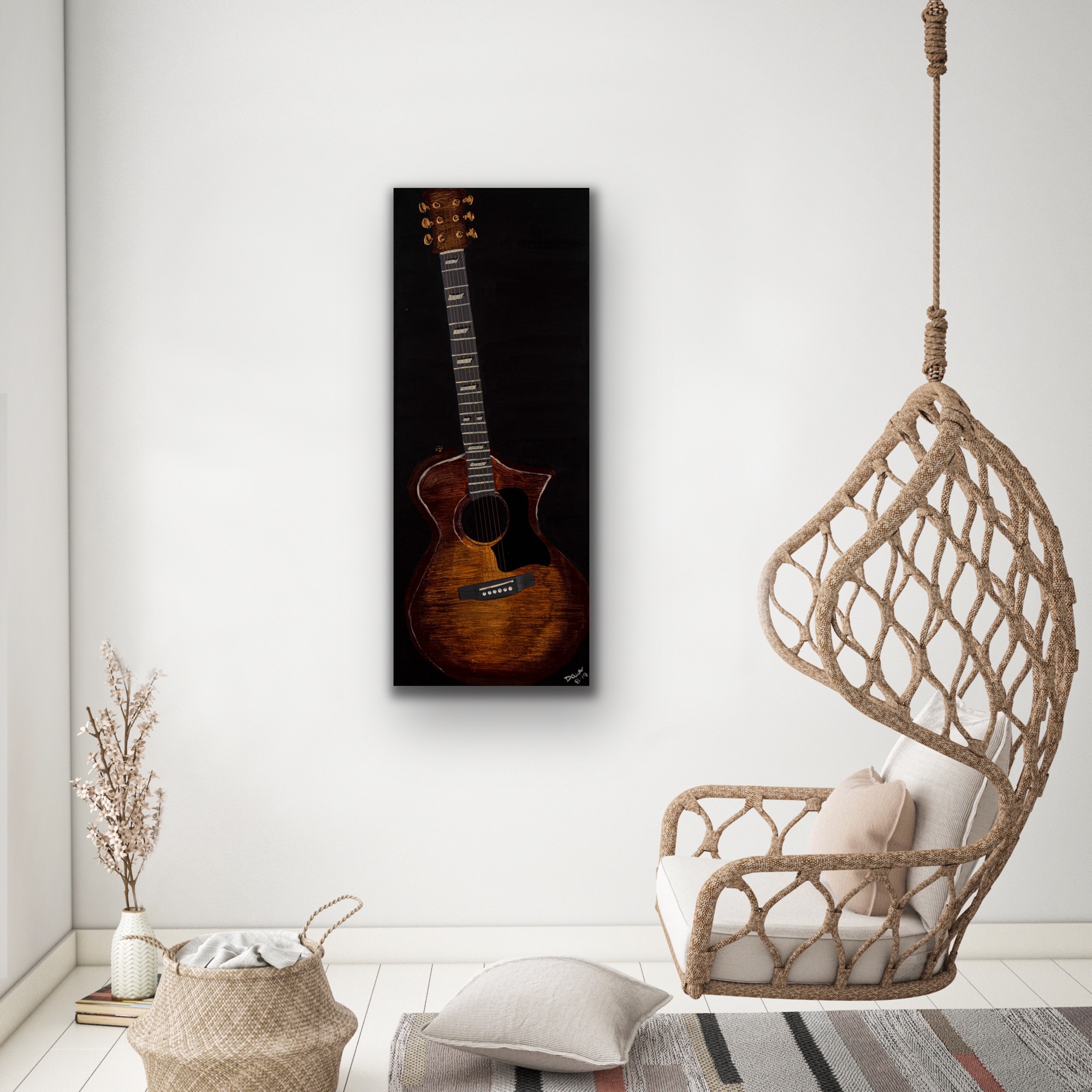 Acoustic III, Acoustic Guitar, Guitar Art - by Dawn M. Wayand Arts