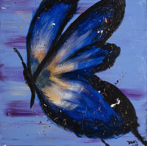 Butterfly III Acrylic Painting by Dawn M. Wayand
