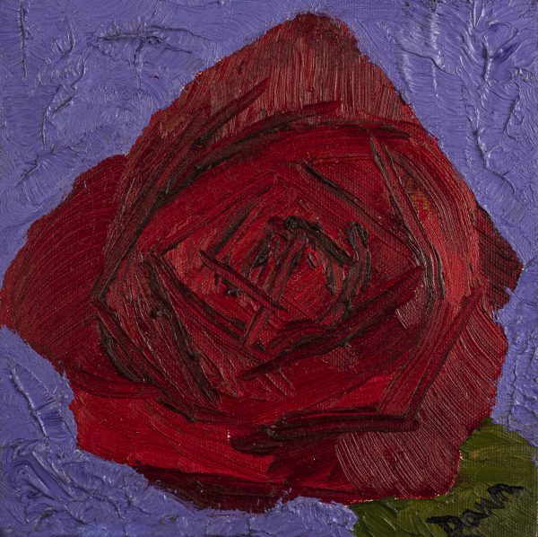 Rose I Oil Painting by Dawn M. Wayand