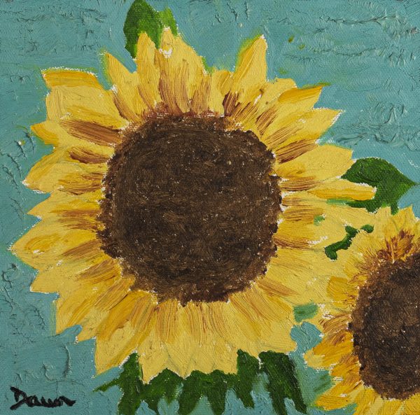 Sunflowers I Oil Painting by Dawn M. Wayand