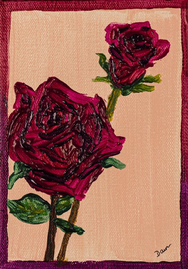 Roses II Acrylic Painting by Dawn M. Wayand