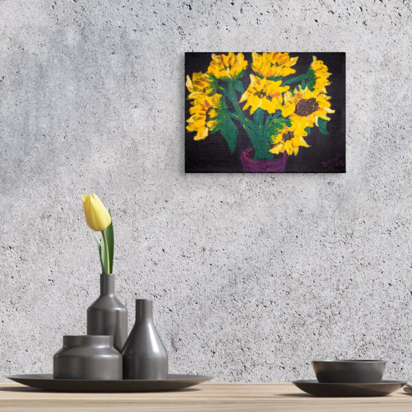 Sunflowers III - Acrylic Painting on Canvas by Dawn M. Wayand