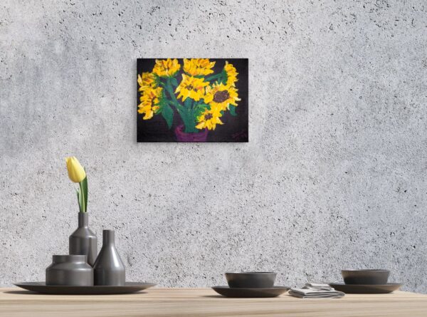 Sunflowers III - Acrylic Painting on Canvas by Dawn M. Wayand