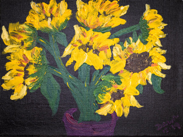 Sunflowers III - Acrylic Painting on Canvas by Dawn M. Wayand