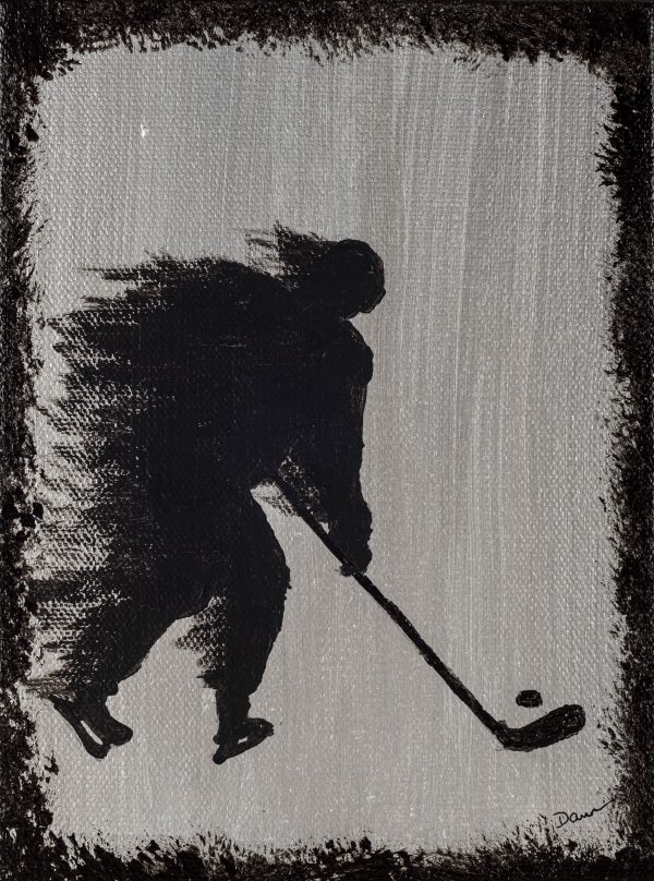 Hockey I Acrylic Painting by Dawn M. Wayand