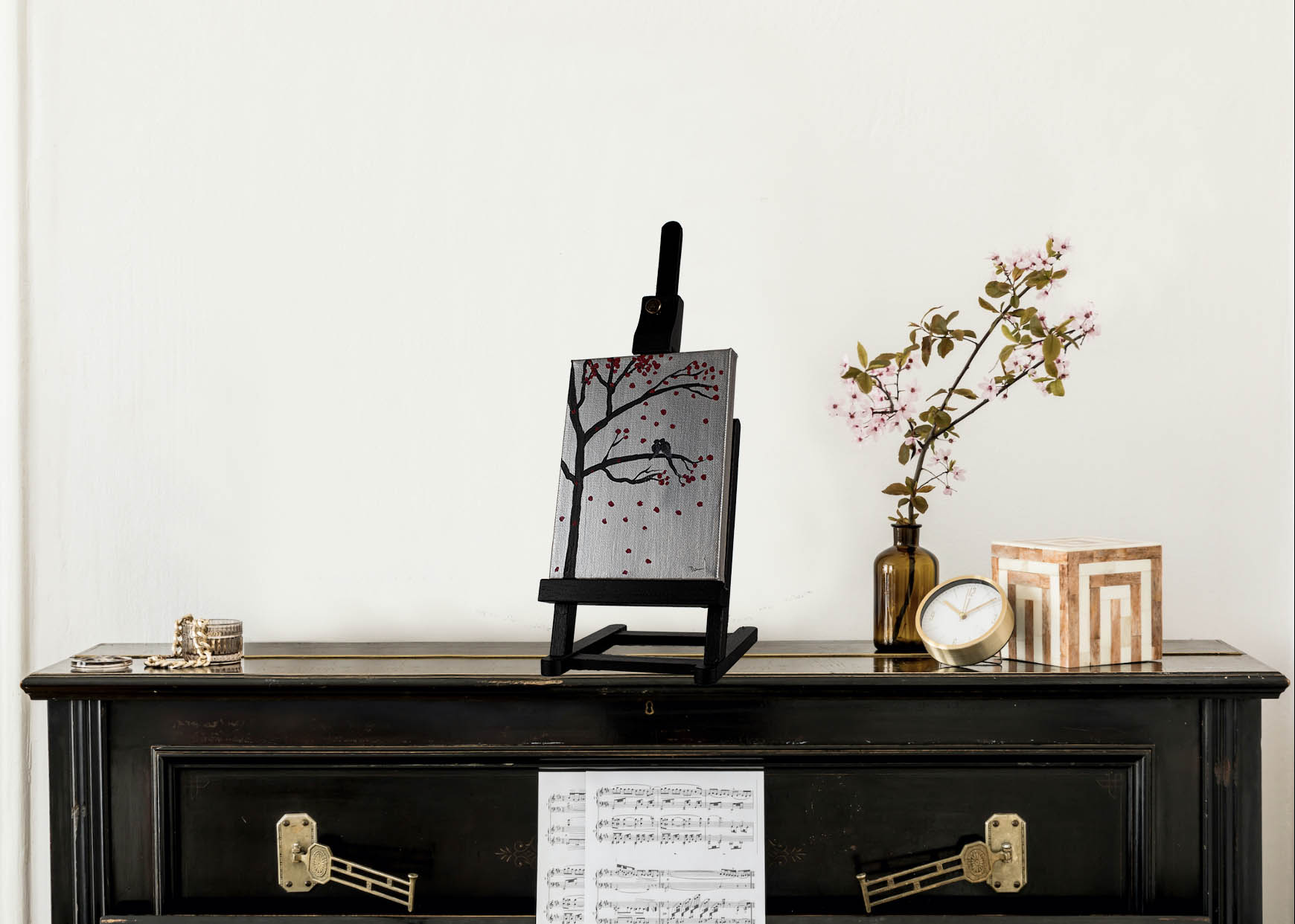 Love Birds I Acrylic Painting by Dawn M. Wayand