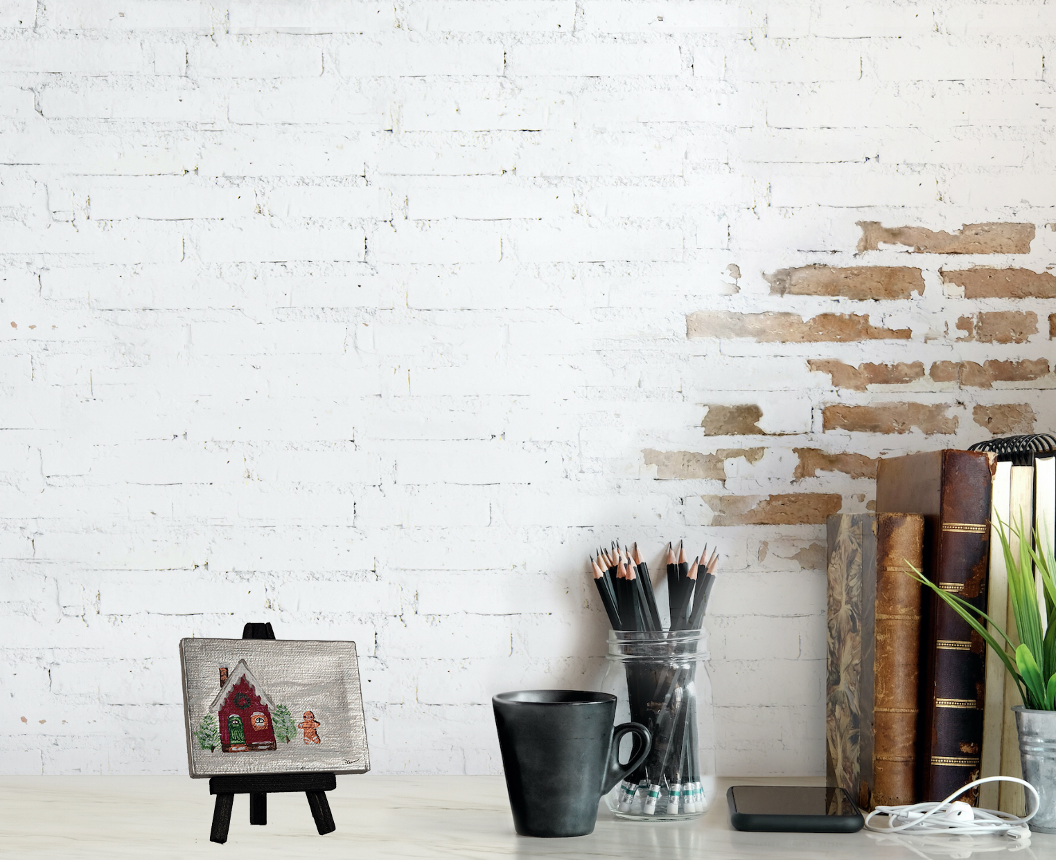 The Gingerbread Man's House I Acrylic Painting by Dawn M. Wayand