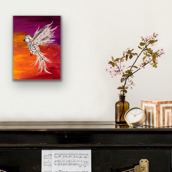 Songbird I Acrylic Painting by Dawn M. Wayand