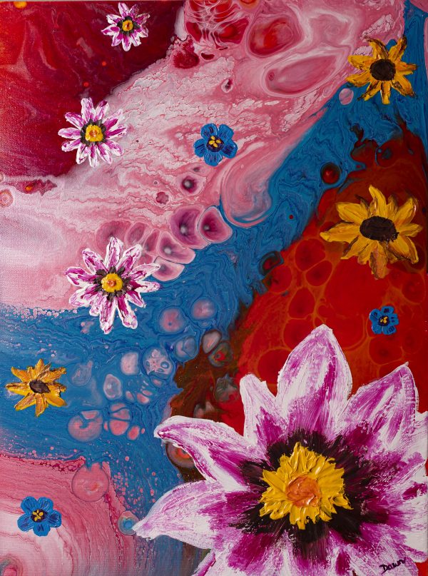 Floral Parade I Acrylic Painting by Dawn M. Wayand