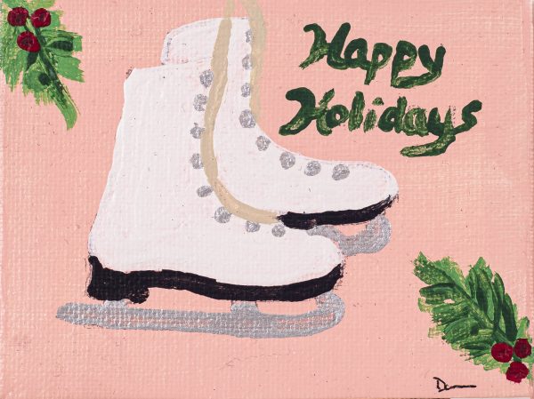 Holiday Skates I Acrylic Painting by Dawn M. Wayand