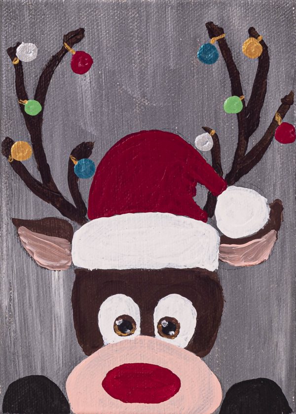 Rudolph II Acrylic Painting by Dawn M. Wayand
