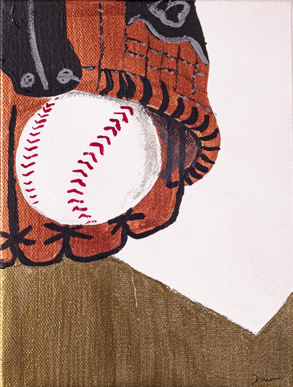 Baseball II Acrylic Painting by Dawn M. Wayand