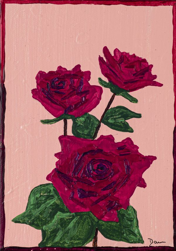 Roses III Acrylic Painting by Dawn M. Wayand