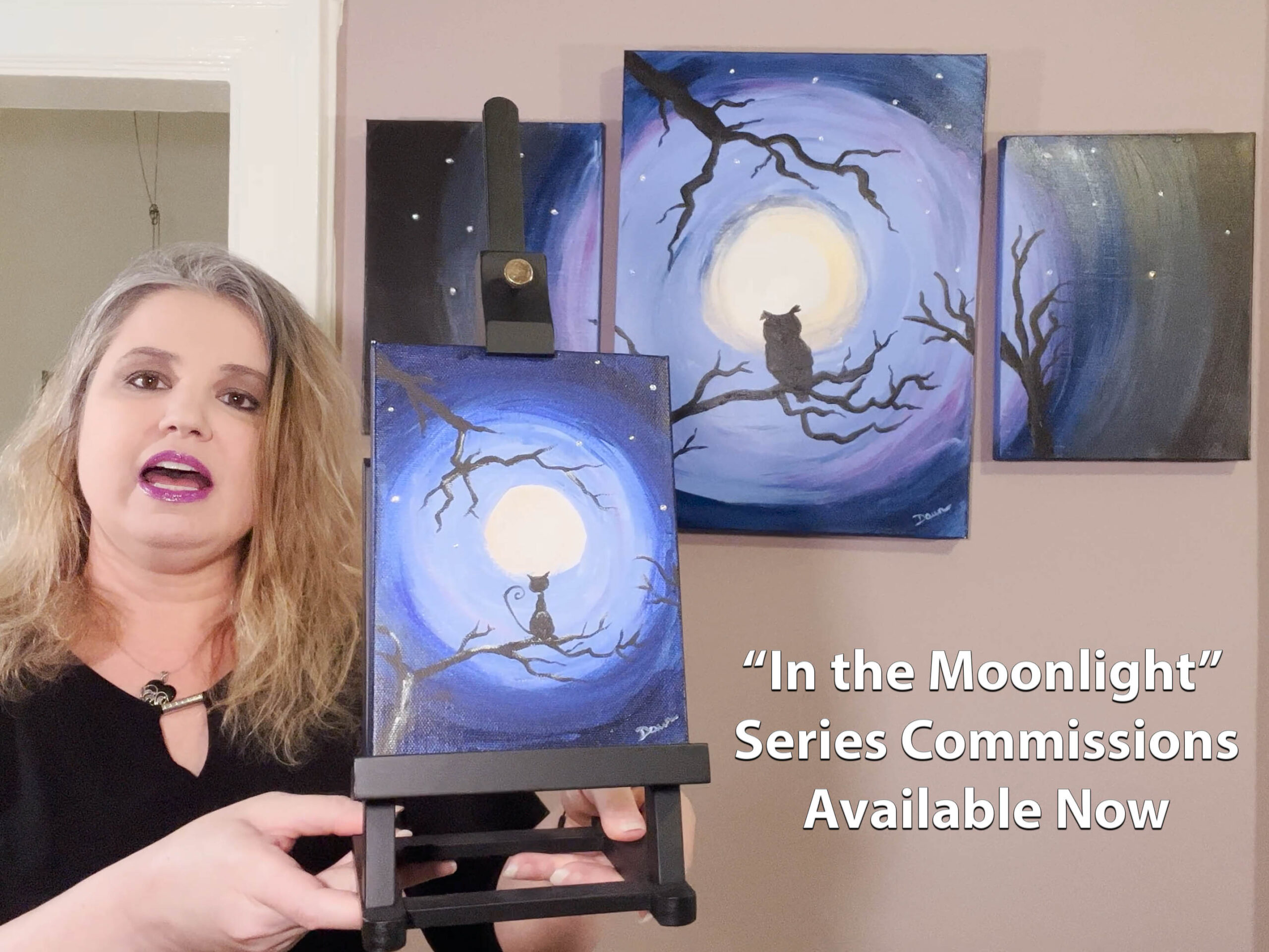 Commission Your In the Moonlight Series Artwork by Dawn M. Wayand