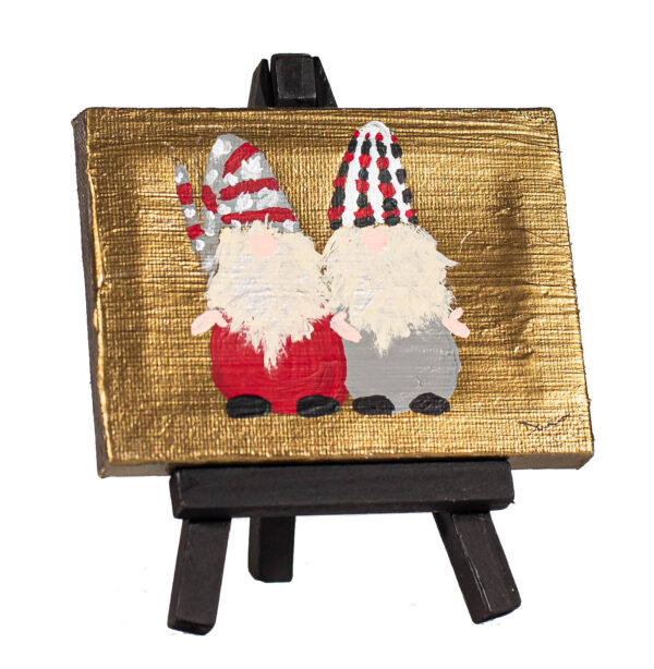 Holiday Gnomes I - Acrylic Painting by Dawn M. Wayand