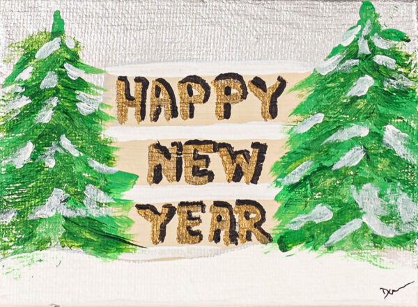 Woodlands New Year's I Acrylic Painting by Dawn M. Wayand
