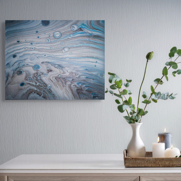 Blue Canyon I - Acrylic on Canvas Painting by Dawn M. Wayand