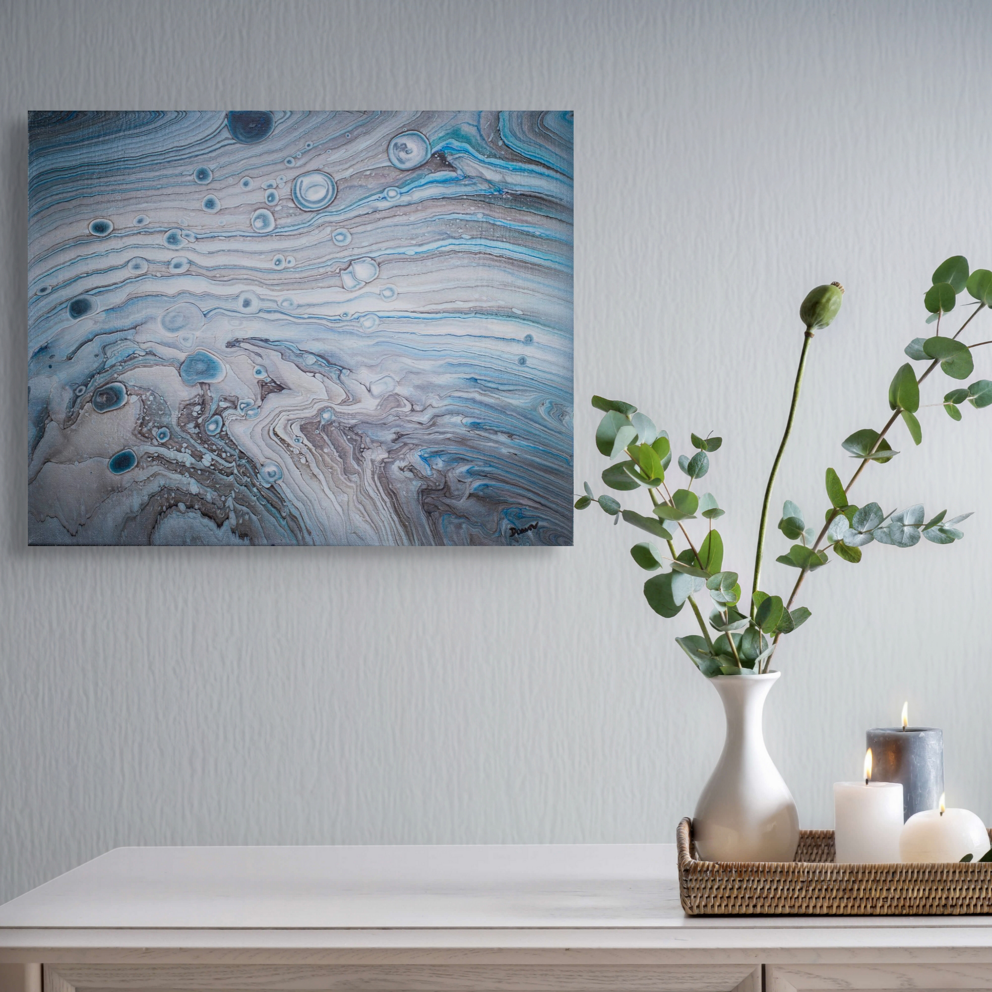 Blue Canyon I - Acrylic on Canvas Painting by Dawn M. Wayand