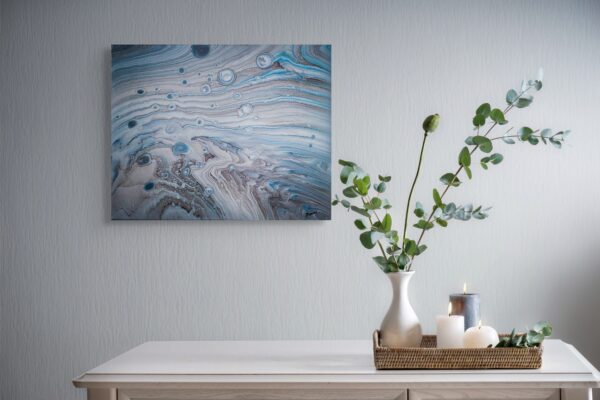 Blue Canyon I - Acrylic on Canvas Painting by Dawn M. Wayand